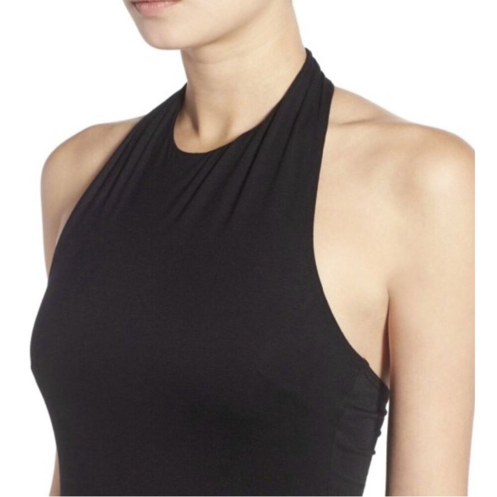 ASTR Asymmetrical Halter Black Super Soft Flattering Cocktail Dress Women Medium - Picture 4 of 12